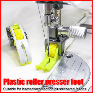 Upgrade version wide gap flat car plastic roller presser foot do not eat cloth cloth pressure line thick and thin general