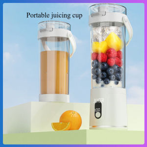 Portable juicer 600ML electric fruit blender USB rechargeable multifunctional mini milkshake orange juice machine
