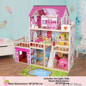 Simulated Furniture Wooden DIY Dollhouse