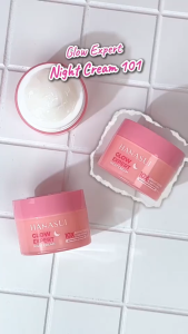 Hanasui Glow Expert Night Cream 15gr | Krim Malam Mencerahkan & Melembapkan | Wajah Glowing