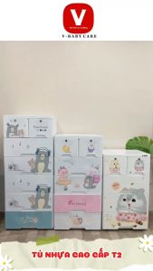 Tủ Đựng Đồ Cho Bé Tiện Lợi Xinh Xắn V-Baby T2S An Toàn Chắc Chắn