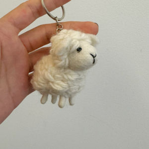 Handmade Felt Mini Sheep Keychain Cute Bag Charm Doll Pendant No Brand Registered Trademark Fashion Accessories Leather Goods