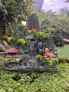 Hòn Non Bộ MiNi Có Thác Nước Đẹp Trang Trí Hồ Cá Núi Đá Cho Hồ Cá