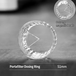 OANKR Coffee Dosing Ring Funnel Magnetic 51MM 58MM For Delonghi E61 Portafilter AS Material Espresso Accessory Barista Tools