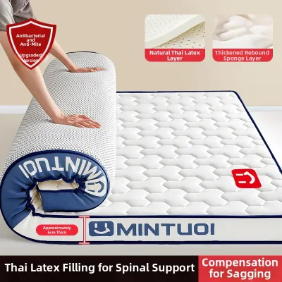 JIFANPAUL | Foldable Soft Latex and Sponge Mattress for Home Bedroom Student Dorm
