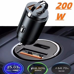 Mini Hidden Usb Fast Charger Car Charger Car Cigarette Lighter Qc3.0 Qc Pd 3.1A Pd Type C Universal Iphone and Xiaomi Phone