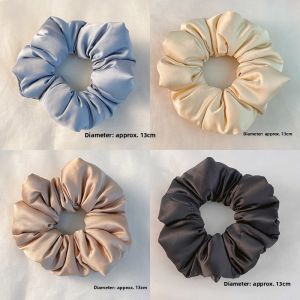 Romantic Silk Pillow French Satin Hair Ties Cotton Filled Sleep Hair Bands Fashionable Hair Accessories Freshly Outlined Differhand