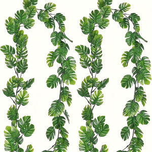 170cm Artificial Hanging Plants Fake Tropical Plants Vines Plastic Monstera Leaves Turtle Leafs for Garden Wedding Home Decor