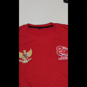 Kaos Logo 80 Tahun Dirgahayu Indonesia Merdeka Baju 17 agustus 2025 katun Murah Keren