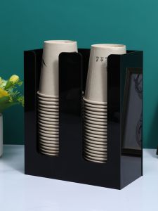Acrylic Cup Holder & Coffee Cup Organizer: Storage Solutions for Milk Tea Shops & Desktops