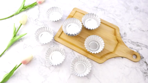 Umi Mall - 10PCS Aluminum Cupcake Egg Tart Mold Cookie Pudding Mould Nonstick Cak Baking Cups Baking Mold Pastry Tools