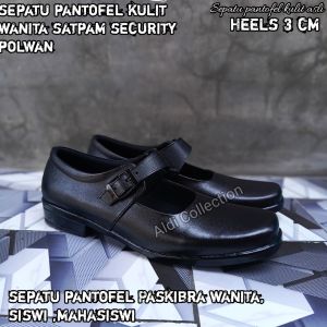 Sepatu Pantofel Paskibra Wanita Hitam Sekolah SMP SMA