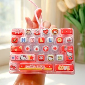 Bandai | Cute Decompression Toy 26 Keyboard Keychain Pendant Toy. Bag Pendant Fashion Ideal Decompression Relaxation Toy Pendant Gift