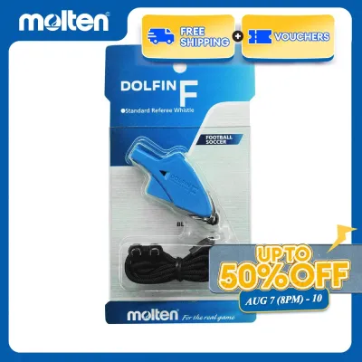 Molten RA0070-BL DOLFIN F Referee Whistle Standard Loudness for Football Open Air Stadium (Blue)