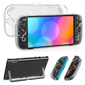 PC +TPU Soft Split Protective Case for Nintendo Switch 2 Joystick Controller Clear Cover Skin Protector for Switch 2 Accessories