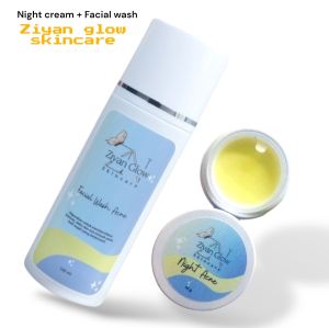 Zyan Glow Skincare FACIAL WASH + NIGHT CREAM ACNE BPOM DAN HALAL CICI MUKA DAN KRIM WAJAH KULIT TERAWAT