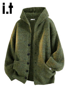 izzue | Áo Khoác Cardigan Len Dệt Thả Dáng Mùa Xuân Phong Cách Mỹ