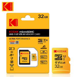 Kodak | KODAK Micro SD Memory Card 256GB UP TO 95MB/s Class10 U3 UHS-I 32GB 64GB 128GB TF Card 4K HD for USB Card Reader Adapter MicroSD