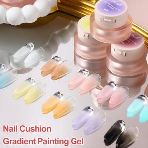 Ombre Black White Peach Cushion Patting Gel Polish Gradient Nail Art Drawing Liner French Style Pat Pat Gel for Nail Decoration
