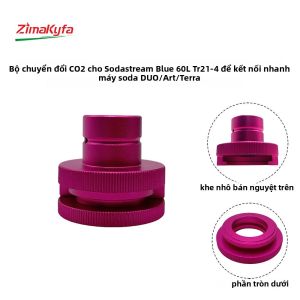 Bộ Chuyển Đổi CO2 Cho Máy Làm Nước Giải Khát Sodastream Blue 60L TR21-4 Đầu Nối Nhanh Cho Bình Chứa Ren Dùng Cho Máy Làm Nước Giải Khát DUO/Art/Terra/Crystal 3.0