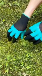 BAO TAY LÀM VƯỜN CHUYÊN DỤNG ĐÀO XỚI ĐẤT NHỔ CỎ TRỒNG CÂY ĐỘ BỀN CAO - Găng tay làm vườn có móng vuốt  chống thấm nước  Dễ Vệ Sinh