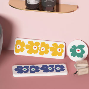 Thảm Tách Thạch Anh Thấm Hút Nước Hình Tròn Phong Cách Scandinavia Chống Thấm Nước Phòng Tắm Thảm Rửa Chén Chống Mốc Nhanh Khô