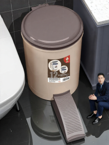 HANSHILIUJIA | Creative Large Capacity Covered Trash Bin Pedal Operated