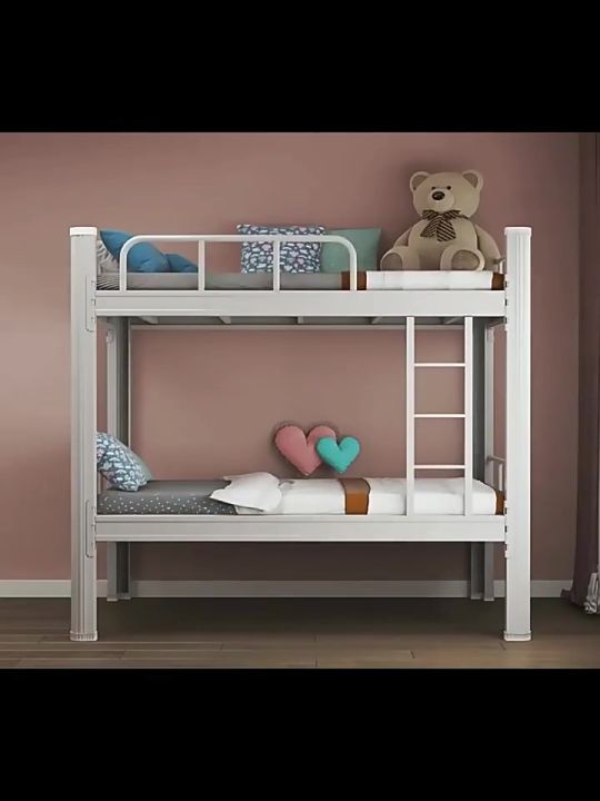 Double Decker Bed Staff Dormitory Bed Wrought Iron Bed Heavy Duty Extra