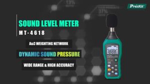 Proskit MT-4618 Sound Level Meter Ideal for measuring in factories school office traffic noise engineering and health prevention (ProsKit)