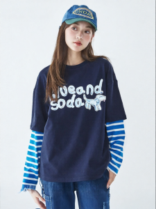 LANQISHUI | Streetwear Cool Fake Two-Piece Cotton T-Shirt
