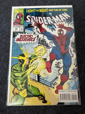 Spider -Man #39 Lightning the Night Part 2 - Electro Unleashed - Marvel Original Comic
