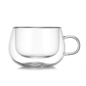 Ly Nước Trong Suốt Chống Nhiệt Double Wall