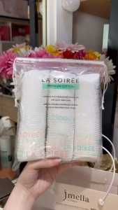 Bông Tẩy Trang Dịu Nhẹ Cho Da Nhạy Cảm Làm Sạch Hiệu Quả LA SOIRÉE Premium Cotton 225 Miếng