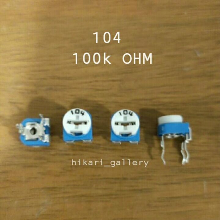 [10 Pcs] Trimpot Trimmer 104 100k Ohm variabel resistor Vertical Resistor (VR) Variabel Vertikal Resistor Vertical VR 100k ohm