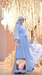Meira Dress Shimmer Silk Dress Wanita Terbaru 2023 Kekinian Gamis Lebaran Viral Tiktok Termurah