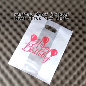Plastik Dove 25x35 HAPPY BIRTHDAY isi 50 Snack Bag HBD Jajanan Ultah Souvenir Ulang Tahun Bento