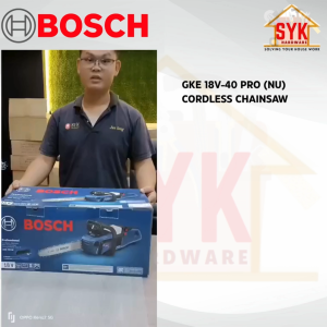 SYK Bosch GKE 18V-40 Pro NU Cordless Chainsaw Solo Battery Machine Outdoor Gardening Tools Mesin Chainsaw 06008D3000
