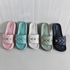 Sandal Selop Flat Wanita Kasut Import Korea Fashion Slip On Kasual Cewek Anti Selip Empuk COD SPT-51