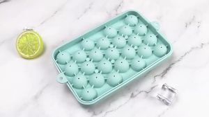 Myelement BPA_Free Silicone Ice Tray Round Ice Trays Easy-Release 25pcs Small Ice Ball for Freezer Cocktail Whiskey