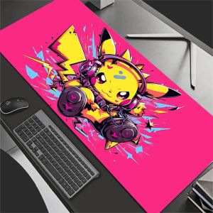 Bandai | Mouse Pad P-Pokemons P-Pikachus Professional ESports Game Players Speed Lock Edge Rubber Game Desk Mousepad Keyboard Mat