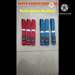 Senkaido Sabuk Warna Karate Gi Do Tegi Kumite Pertandingan Tanding Kejuaraan Standard Standart Warna Merah Biru Muda Merah Polos Karate Kumite Senkaido Original Murah