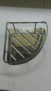 [ FERRUM ] Rak Shampo Kamar Mandi Tempat Shampo Sabun Stainless Steel SUS 304 Tebal 22-22 Sudut