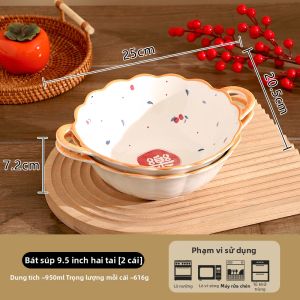 JINJIE | Bộ Bát Sứ Truyền Thống Trung Quốc Sang Trọng Cho Lễ Hội