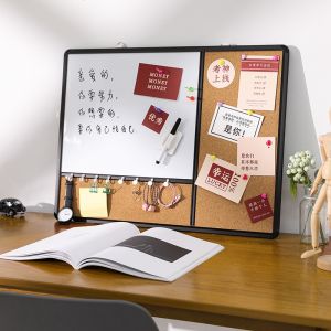 Funi Magnetic Cork Board Whiteboard Hanging Home Decor Background Wall Message Board Nail Display Board Soft Wood Panel
