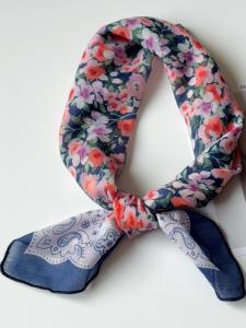 Khăn Trùm Đầu Họa Tiết Hoa Phong Cách Pháp Cho Nữ Khăn Quàng Cổ Vải Lanh Cotton Mùa Hè Khăn Quàng Cổ Đi Biển