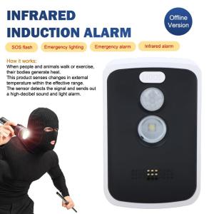 EELHOE | Perimeter Anti-Theft Alert Alarm 125dB High Volume 3 Working Modes Motion Detector for Construction Site Security Use