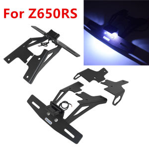 Motorbike For Kawasaki Z650RS Z 650 RS 2022 2023 2024 License Plate Frame Holder Bracket Rear Fender Eliminator Tail Tidy w/ LED Light