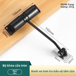 MONLEYTA | Bộ kẹp cửa tự động không cần khoan bằng sắt có thể điều chỉnh lực âm thanh cho cửa gỗ gia đình Thiết bị đóng cửa êm ái