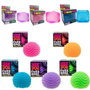 New Nee Doh Fuzz Ball Squeeze Toy Soft Fluffy Flower Power Portable Stress Relief Anxiety Relief Fidget Squishy Toy Decor Gift