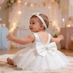 LZH | Baby Christmas Costume Christening Princess Dress For Baby Girls Wedding Kids Infant 1st Birthday Party Dress Newborn Clothes